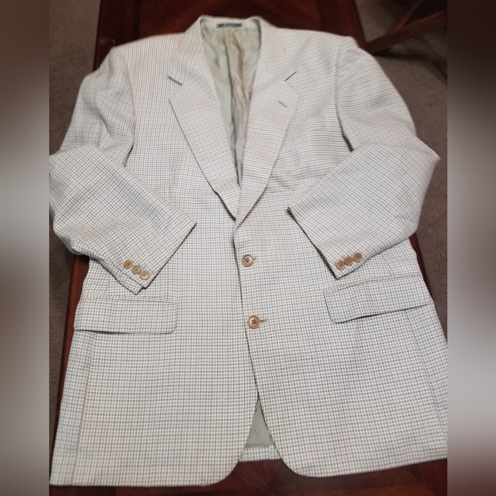 Enrico Coveri Italian Men's Classic Checkered Blazer - Picture 10 of 15
